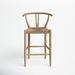 Birch Lane™ Albarado Counter & Bar Stool Wood/Upholstered in Brown | 17.3 W x 20 D in | Wayfair 641BB7E5627944EA92E5EF7B5092DD82