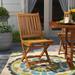 Mercury Row® Arballo Folding Rubberwood Patio Dining Side Chair in Brown | 35 H x 16.5 W x 24 D in | Wayfair BAC3578F5B1E469C894E38AAA3D60059