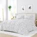 Winston Porter Down Alternative Abstract Garden Patterned Comforter Set Polyester/Polyfill/Microfiber in Gray | Queen Comforter + 2 Shams | Wayfair