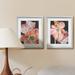 Red Barrel Studio® Pastel Parrot Tulips I - 2 Piece Picture Frame Graphic Art Print Set on Paper in Brown/Pink/White | Wayfair
