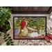 The Holiday Aisle® Marlotta Christmas Teddy Bears w/ Tree Non-Slip Outdoor Door Mat Synthetics in White | 2' x 3' | Wayfair