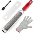 KALUNS 3 Piece Lemon Zester & Cheese Grater Set Plastic in Gray/Red | 12.65 H x 1.45 W in | Wayfair K-GZR