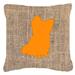 Winston Porter Chihuahua Burlap Indoor/Outdoor Throw Pillow Polyester/Polyfill blend in Orange | 18 H x 18 W x 5.5 D in | Wayfair