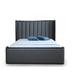 Latitude Run® Decan Solid Wood & Low Profile Platform Bed Wood & /Upholstered/Genuine Leather in Gray | 55.3 H x 68.7 W x 93.7 D in | Wayfair