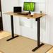 FlexiSpot 48" Width Bamboo Top Height Adjustable Standing Desk Wood/Metal in Black | 48 W x 24 D in | Wayfair FC1B+4824BB-RA