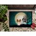 The Holiday Aisle® Ermond Halloween Scary Papillon Non-Slip Outdoor Door Mat Rubber in Green/Black/Brown | 18 W x 27 D in | Wayfair