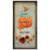 The Holiday Aisle® Grateful Thankful Blessed Pumpkin Wall Décor Wood in Brown | 30 H x 0.8 W x 15 D in | Wayfair AB92F6D03DF642F284D11F5CA17AA50D