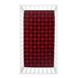 Redwood Rover Lumberjack Fitted Crib Sheets Polyester in Black/Brown/Red | 28 W x 52 D in | Wayfair BF35839CD3A743F5A732B2FF113D5F22