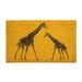 Millwood Pines Bardon PVC Bleach Giraffe 30 in. x 18 in. Non-Slip Indoor Only Door Mat Natural Fiber in Brown/Orange/White | 18 W x 30 D in | Wayfair