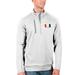 Men's Antigua White/Silver Miami Hurricanes Generation Half-Zip Pullover Jacket