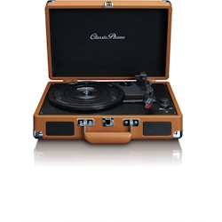 LENCO Classic Phono TT-10 Kofferplattenspieler, braun. Image