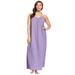 Plus Size Women's Breezy Eyelet Knit Long Nightgown by Dreams & Co. in Soft Iris (Size 14/16)