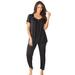 Plus Size Women's Silky 2-Piece PJ Set by Only Necessities in Black (Size M) Pajamas