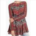 Free People Dresses | Free People Maroon Damask Printed Tunic Dress | Color: Black/Red | Size: L