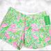 Lilly Pulitzer Shorts | Lilly Pulitzer Flamingo Callahan Shorts Nwt | Color: Green/Pink | Size: 000