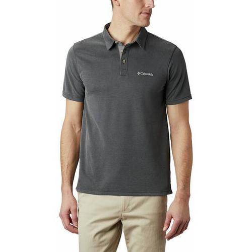 COLUMBIA-Herren-Oberteil-Nelson Point™ Polo, Größe M in Schwarz