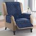 George Oliver Reversible Quilted T-Cushion Recliner Slipcover, Polyester in Blue | 39 H x 36 W x 22.5 D in | Wayfair