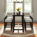 Andover Mills™ Ailey 4 - Person Counter Height Dining Set for Dining Room Wood/Upholstered in Brown | Wayfair 7CCA8451D7474F508E6C35F7E744B6BD