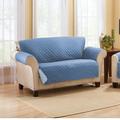 George Oliver Reversible Quilted T-Cushion Loveseat Slipcover, Polyester in Blue | 39 H x 46 W x 21 D in | Wayfair 494A7D7193044BA6921334626A6D20B8