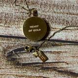 Kate Spade Jewelry | Kate Spade “Heart Of Gold” Idiom Charm Necklace | Color: Black/Gold | Size: Os