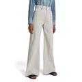 G-STAR RAW Damen Deck Ultra High Wide Leg Jeans, Beige (ecru D19058-C777-159), 30W / 32L