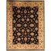 Black/Brown 107 x 0.25 in Area Rug - Bokara Rug Co, Inc. Hand-Knotted High-Quality Black & Ivory Area Rug Wool | 107 W x 0.25 D in | Wayfair