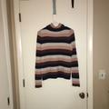 Madewell Sweaters | Madewell Evercrest Striped Mockneck Sweater Small | Color: Pink/White | Size: S