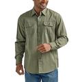 Wrangler Authentics Herren Long-sleeve Classic Woven Shirt Hemd mit Button Down Kragen, Burnt Olive, M EU