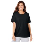 Plus Size Women's Sleep Tee by Dreams & Co. in Black (Size 5X) Pajama Top