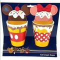 Disney Dining | Disney Mickey Minnie Snack Icon Ice Cream Cups Set | Color: Blue/Red | Size: 4-1/2"H X 4"W