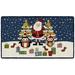 Blue/Green 0.3 x 20 W in Kitchen Mat - The Holiday Aisle® Festive Friends Kitchen Mat Plastic | 0.3 H x 20 W in | Wayfair