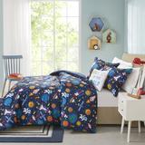 Mack & Milo™ Shah Blue Microfiber Comforter Set | Queen Comforter + 2 Shams + 1 Pillow | Wayfair 989BE8C543B64D4BAFC714282D9AC727