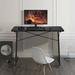 Inbox Zero Gaming Standing Desk Converter Wood/Metal in Black/Brown | 30.5 H in | Wayfair 907AC32FA51149A3A4AD9D54B16923A7