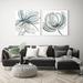 East Urban Home 2 Piece Wrapped Canvas Painting Print Set Canvas in Blue/Gray | 30 H x 30 W x 1.5 D in | Wayfair 57D4DEDCEA8E4FE88DEF68EEBCE9AB06