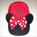Disney Accessories | Disney Minnie Mouse Ears Polka Dot Bow Hat | Color: Black/Red | Size: Osg