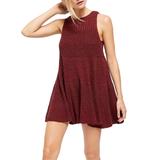 Free People Dresses | Free People Waterfall Sleeveless Sweater Dress | Color: Brown/Red | Size: Xs