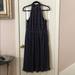 Anthropologie Dresses | New Anthropologie Hd In Paris Blue Pleated Dress | Color: Blue/Cream | Size: Lp
