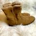 J. Crew Shoes | J Crew Sherpa Lined Suede Boots Very Good Used | Color: Tan | Size: 9