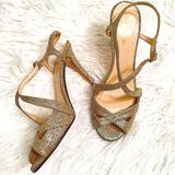 Kate Spade Shoes | Kate Spade Strappy Gold Glitter Heels Perfect As Prom Heels Or Wedding | Color: Gold | Size: 9