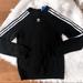 Adidas Sweaters | Adidas Black Long Trf Crewneck Sweater, Brand New With Tag | Color: Black/White | Size: Xxs