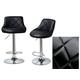 2x Modern Leather Swivel Bar Stools Breakfast Kitchen Chair Chrome Base Gas Lift (Black)