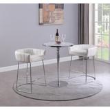 Contemporary Pub Set with Counter Table & 2 Stools - Chintaly DENISE-3PC