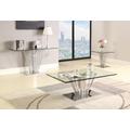 Contemporary Square Glass Lamp Table - Chintaly FERNANDA-LT