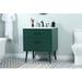 Mercury Row® Burkley 30" Single Bathroom Vanity Set Wood in Green/Brown | 33.5 H x 30 W x 22 D in | Wayfair E24C1BCAEEDA40E6B5E49124520B5FC2