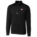 Men's Cutter & Buck Black Kansas City Chiefs Traverse Quarter-Zip Pullover Jacket