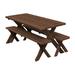 Loon Peak® Guertin Rectangular Outdoor Picnic Table Wood in Gray | 55" L x 27" W x 30" H | Wayfair 0AA3977166BA44EA82992FB21C53E95E