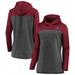 Women's Fanatics Branded Heathered Charcoal/Garnet Arizona Coyotes Chiller Fleece Pullover Hoodie