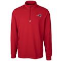 Men's Cutter & Buck Red New England Patriots Traverse Quarter-Zip Pullover Jacket