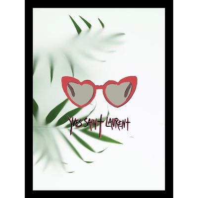 Yves Saint Laurent Heart Sunglasses Red/Green 14