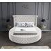 Red Barrel Studio® Linford Tufted Upholstered Low Profile Storage Platform Bed Upholstered/Velvet in Brown, Size 55.0 H x 110.0 W x 100.5 D in